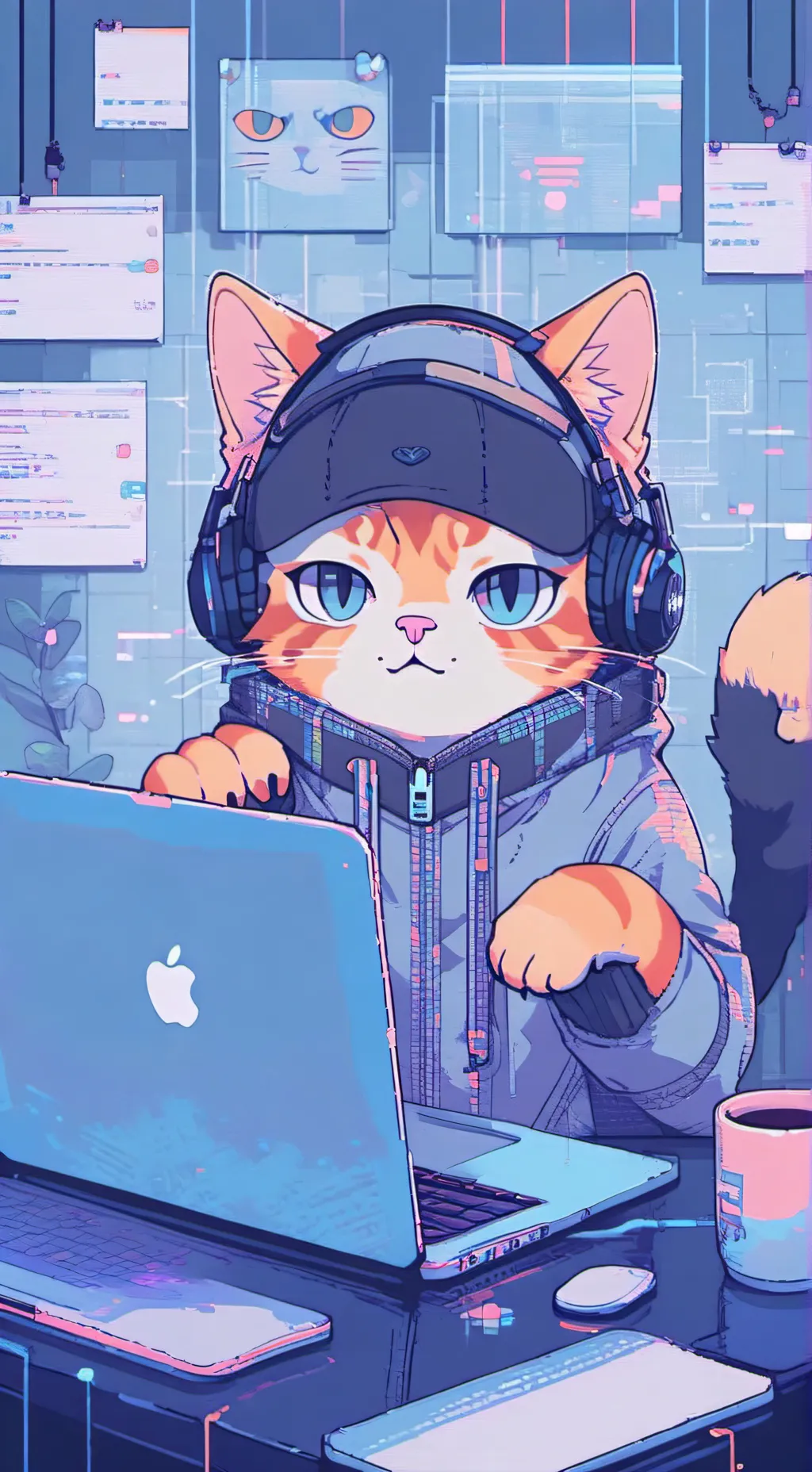 ai character: Pixel background