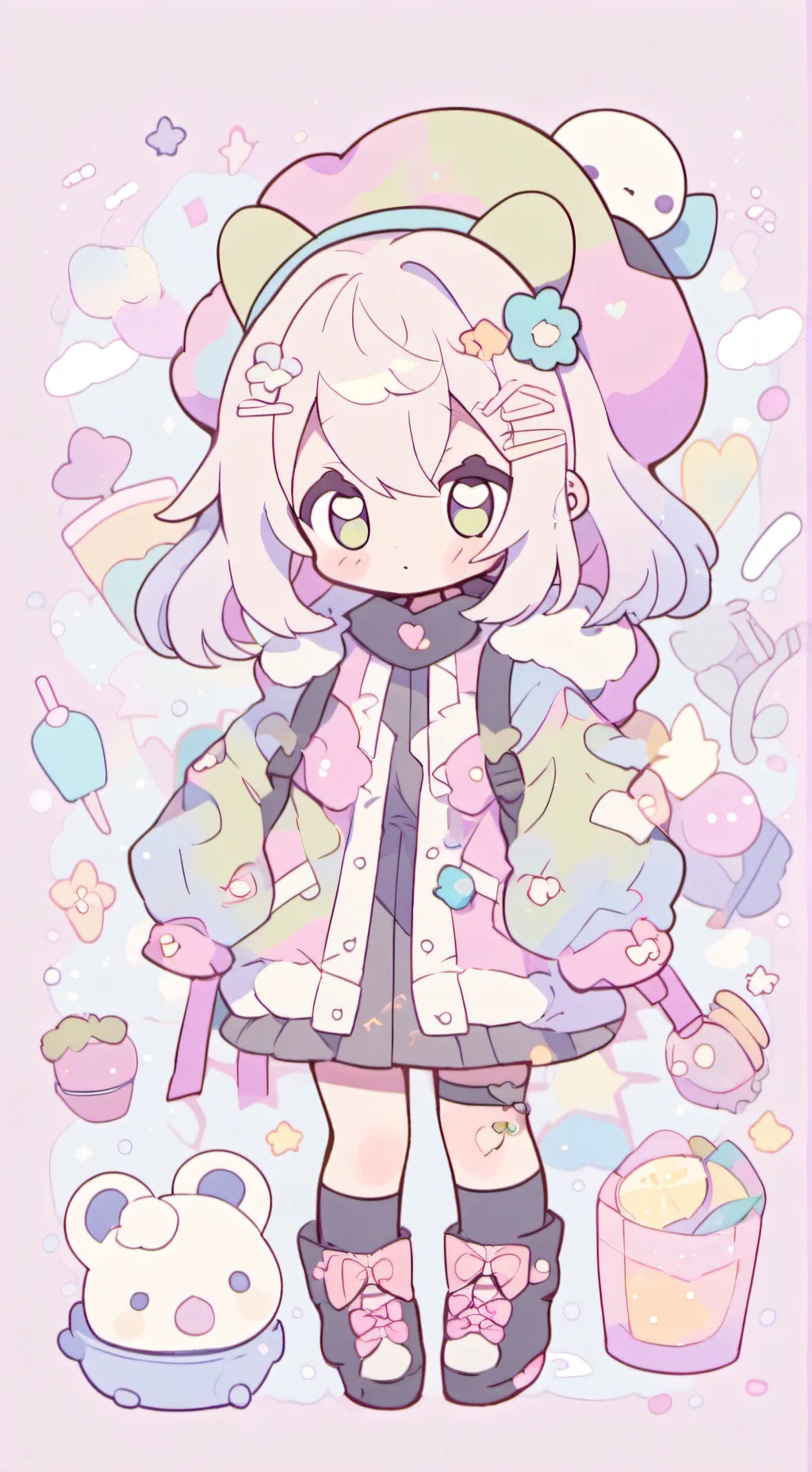 ai character: Little Katy background