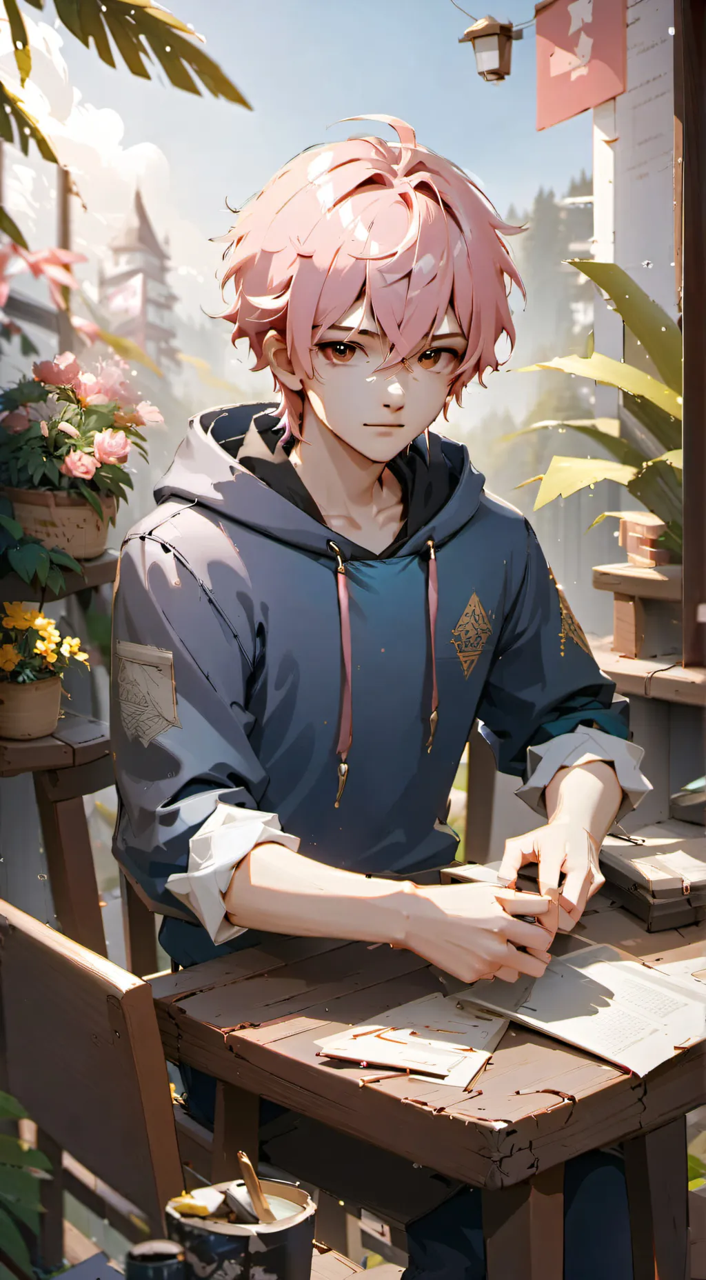 ai character: (femboy) Cyber  background