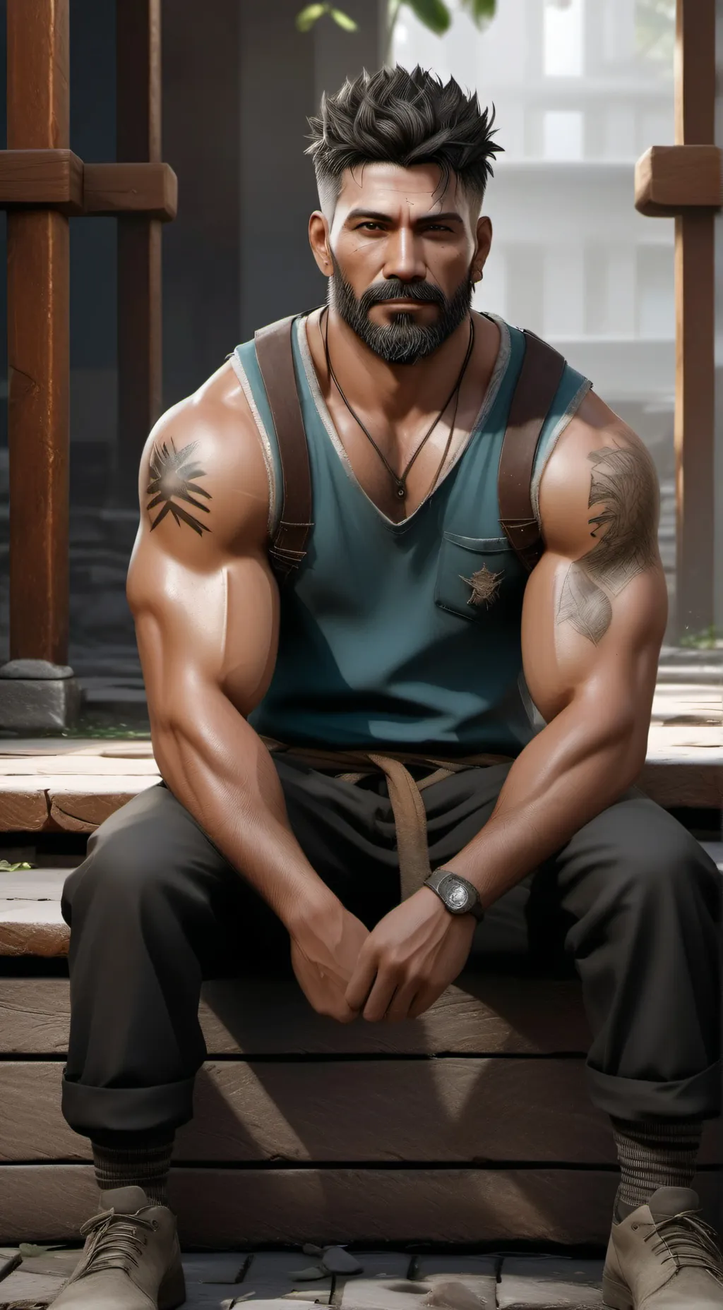 ai character: The Warden. background