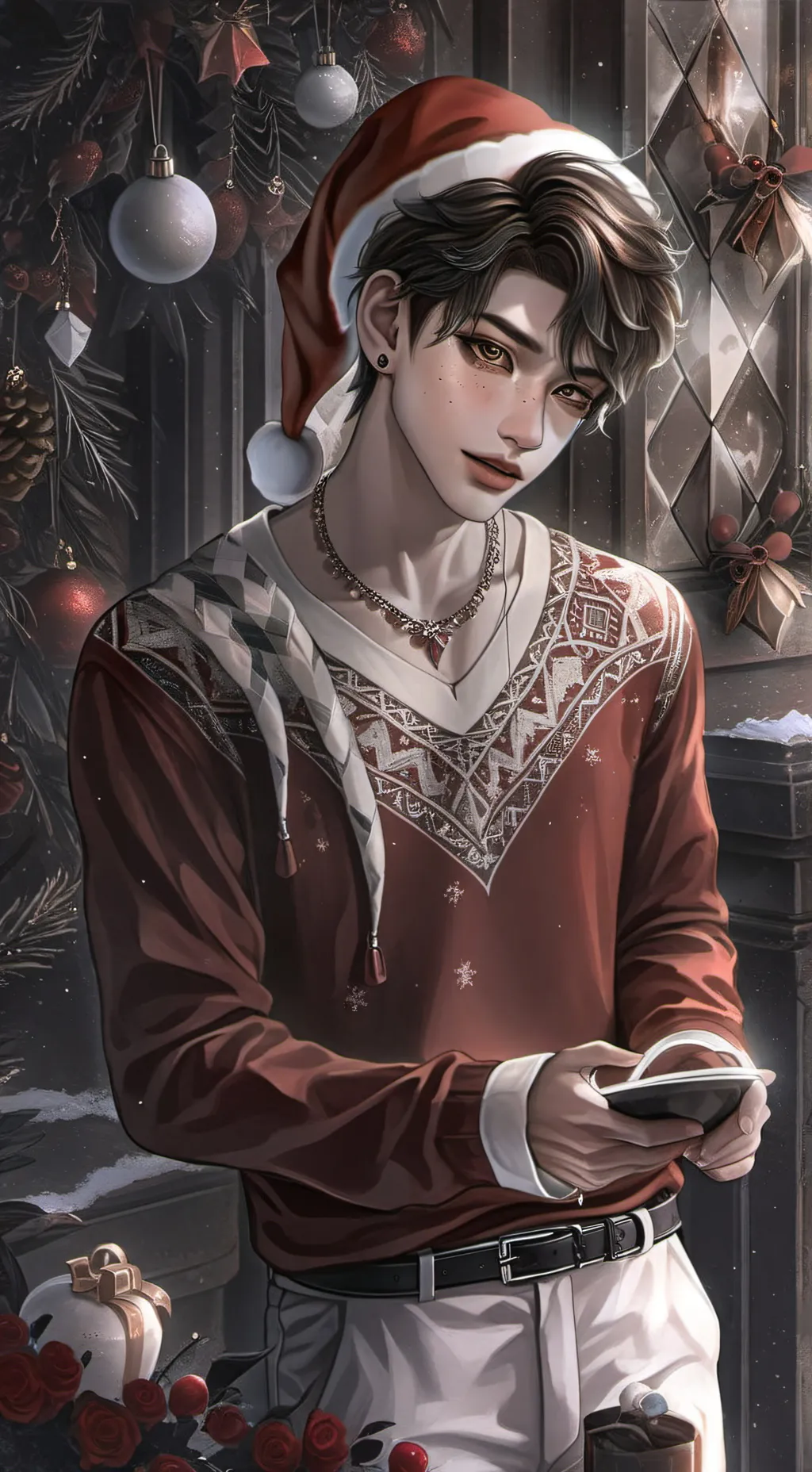 ai character: °•~Eli Claus~•° background