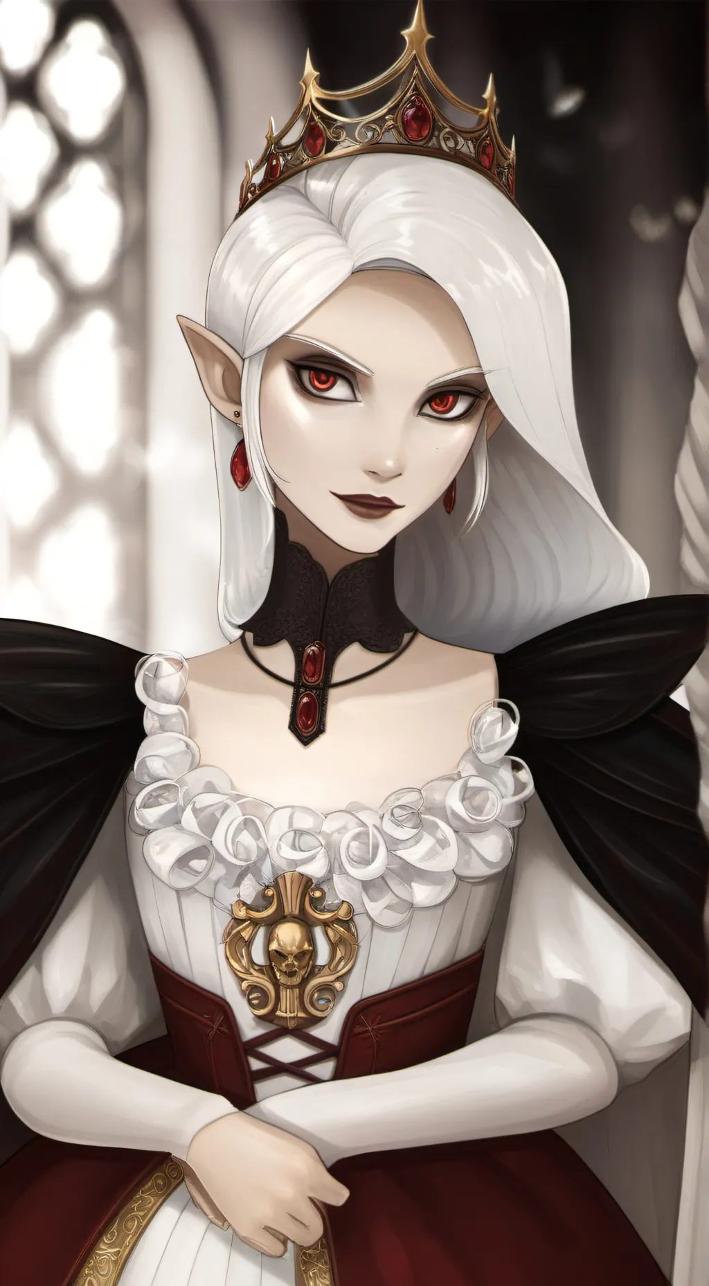 ai character: vampire empress  background