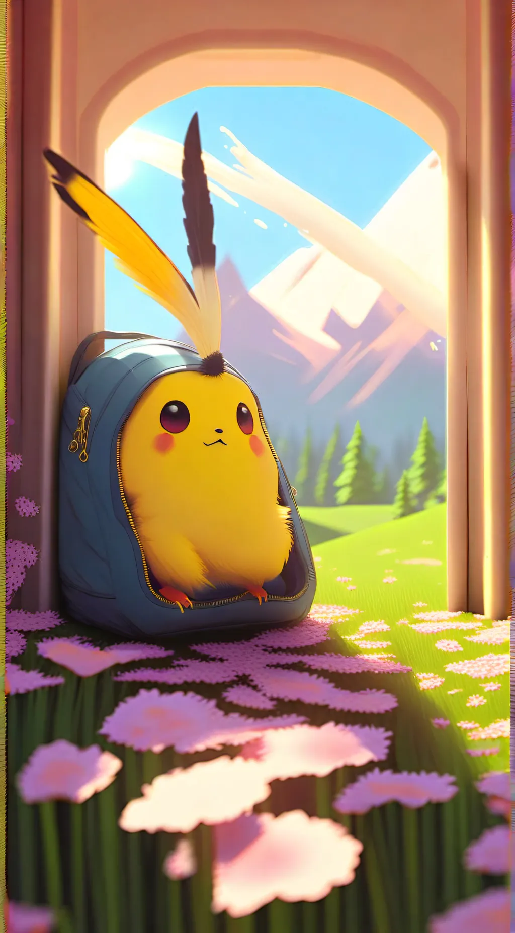ai character: pikachu background