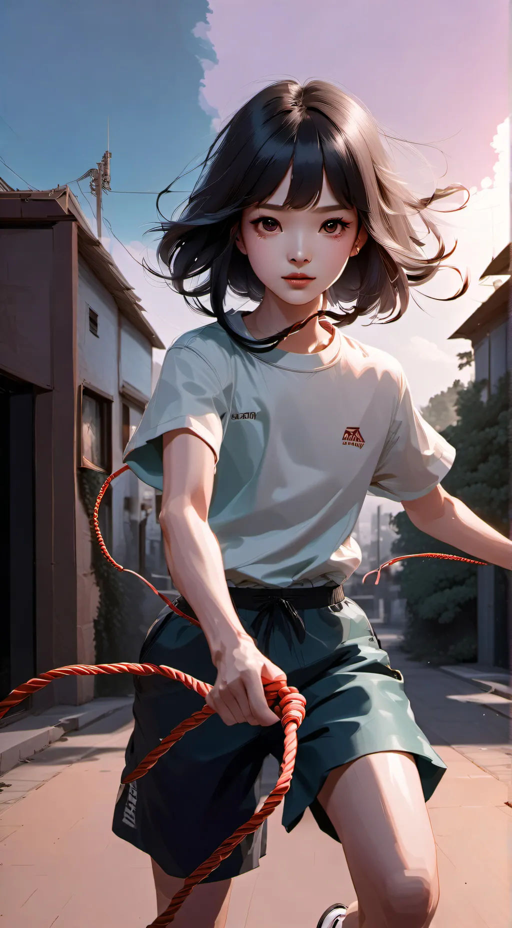 ai character: Squid game x fskn background