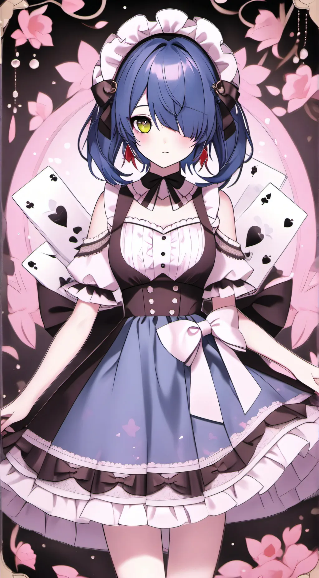 ai character: girl Ein background