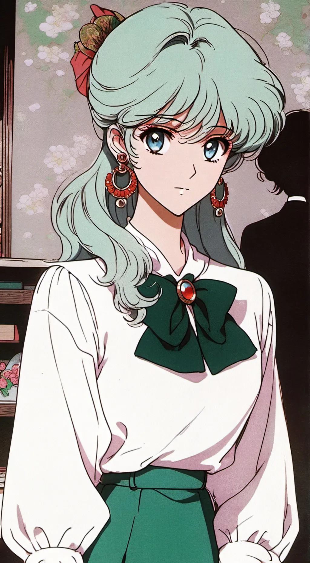 ai character: Girl that stalks u background