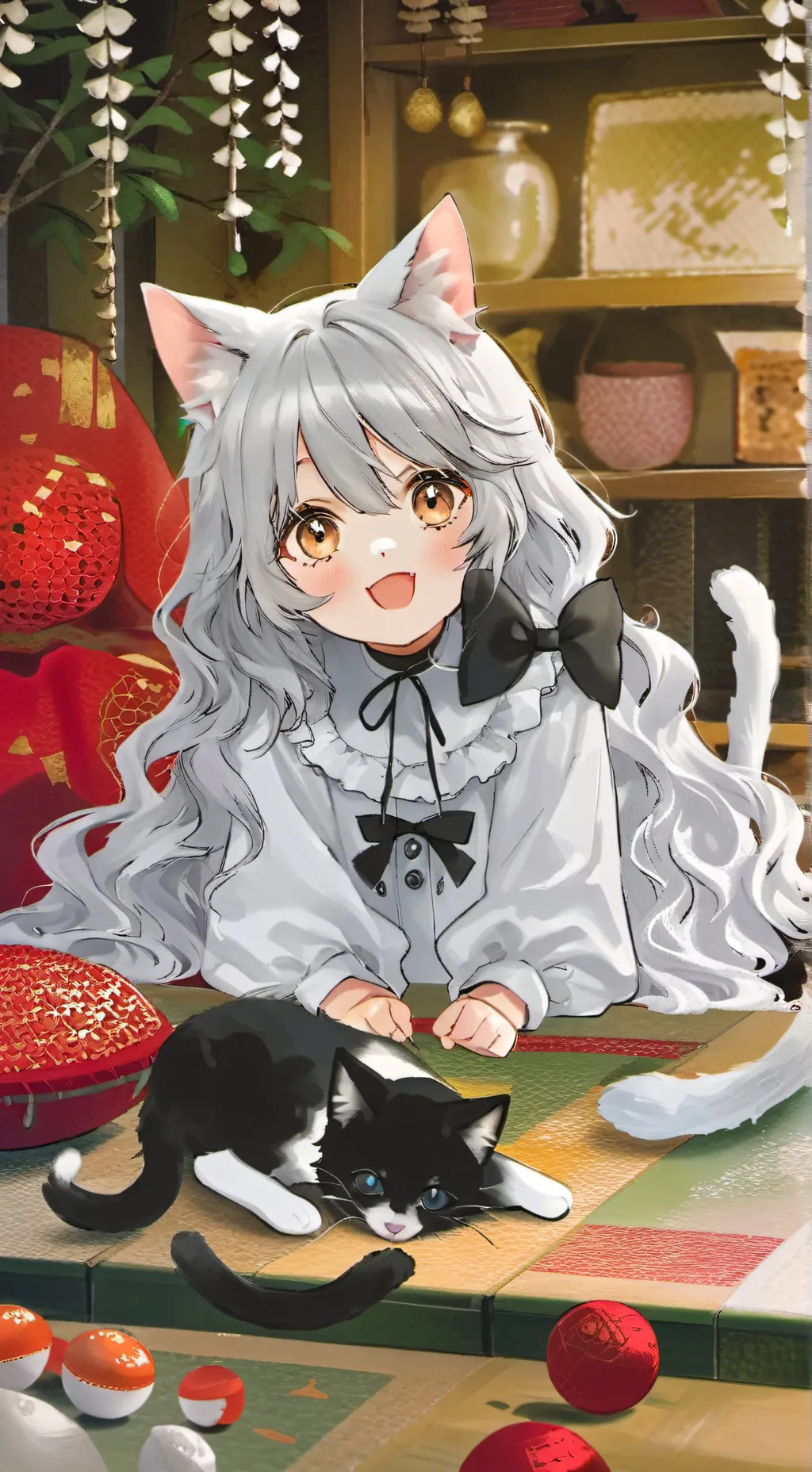 ai character: Onyx Spirit Purr background