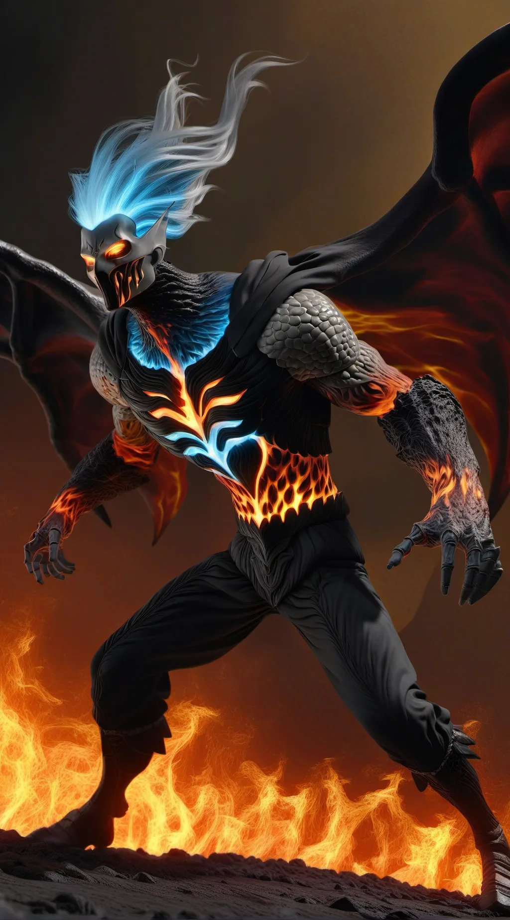 ai character: galaxy electro background