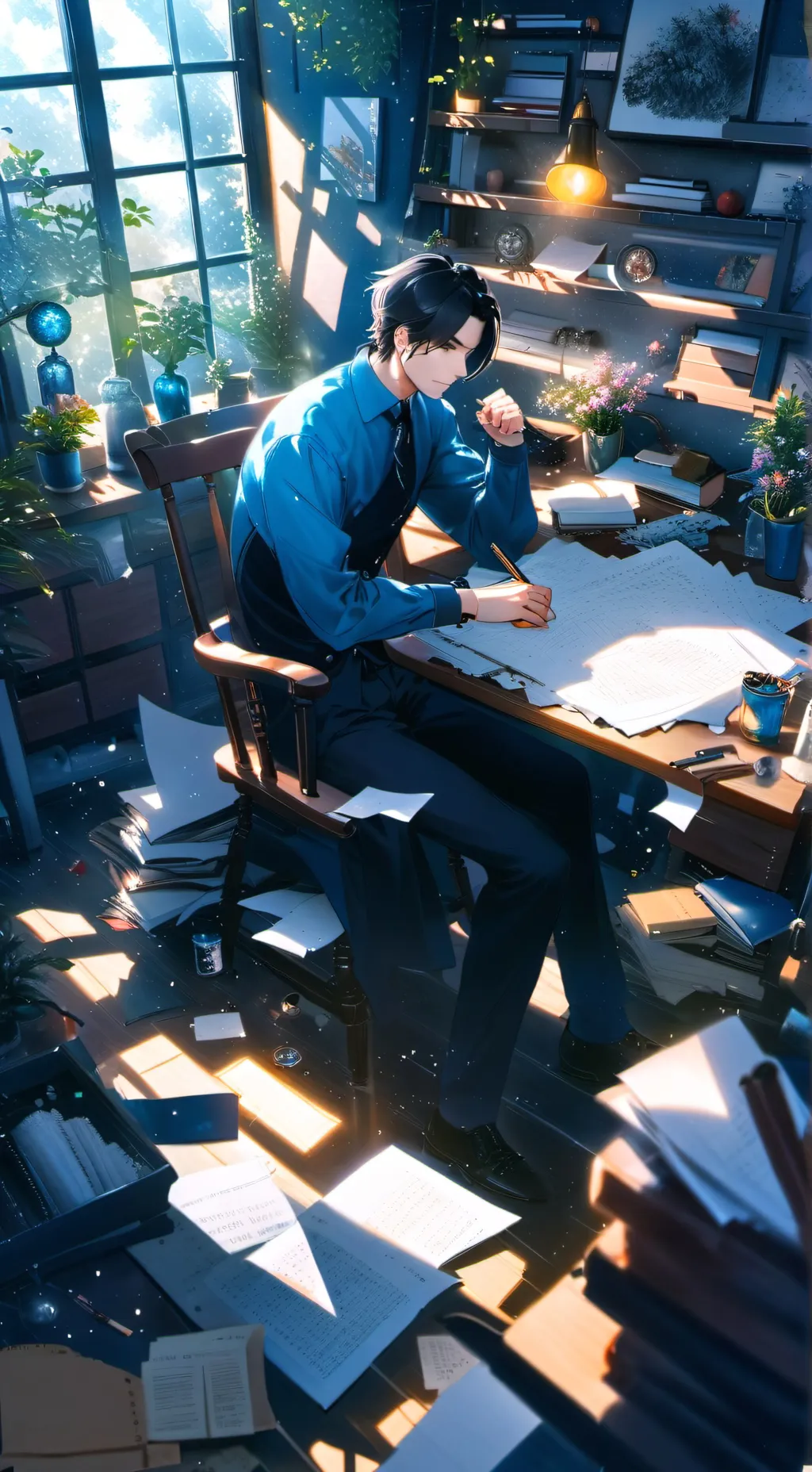 ai character: Moon background