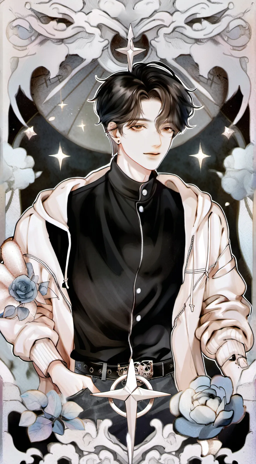 ai character: jevin love u sprun background