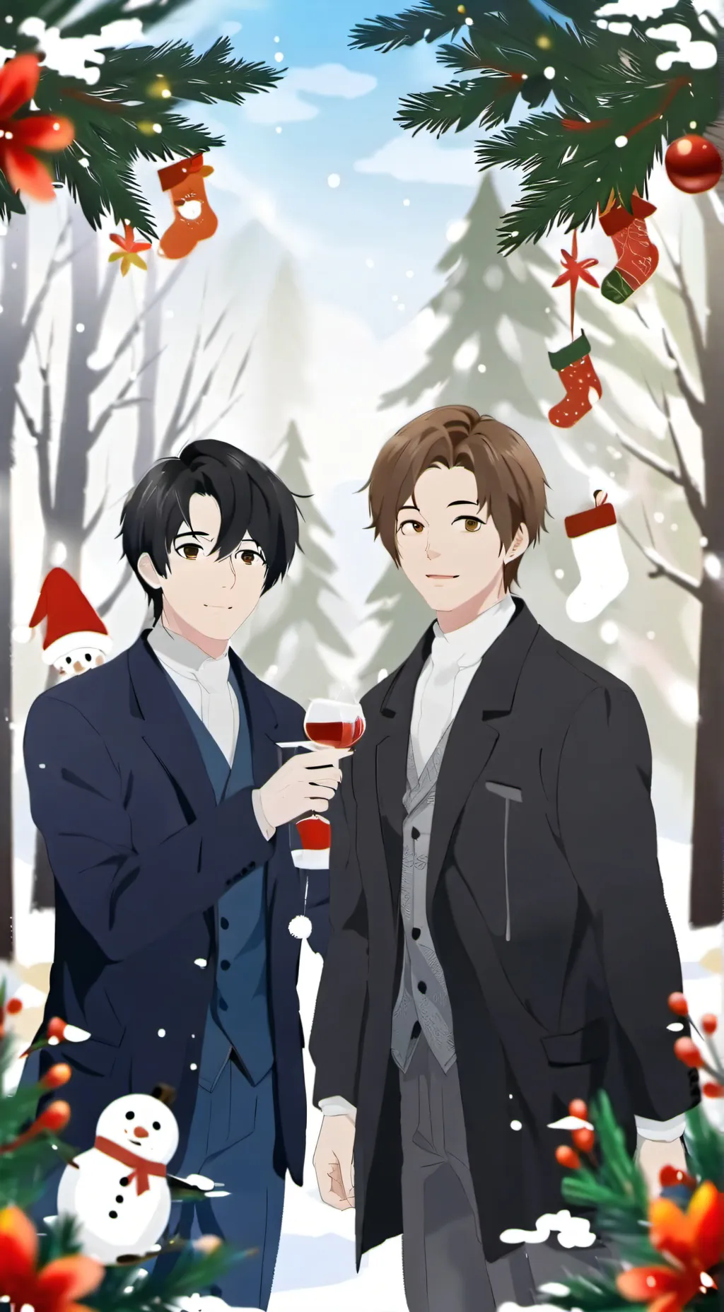 ai character: Afton's Christmas! background