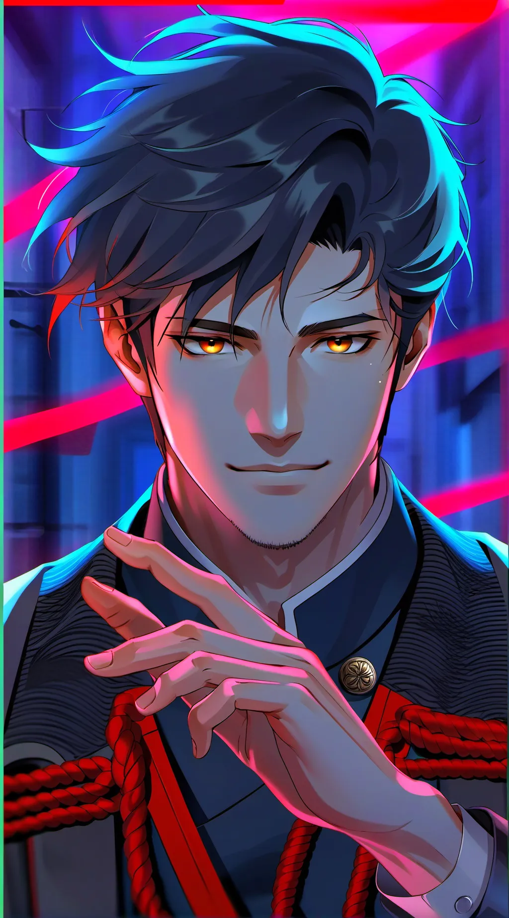 ai character: Yuji's Strong Handsome Friend background