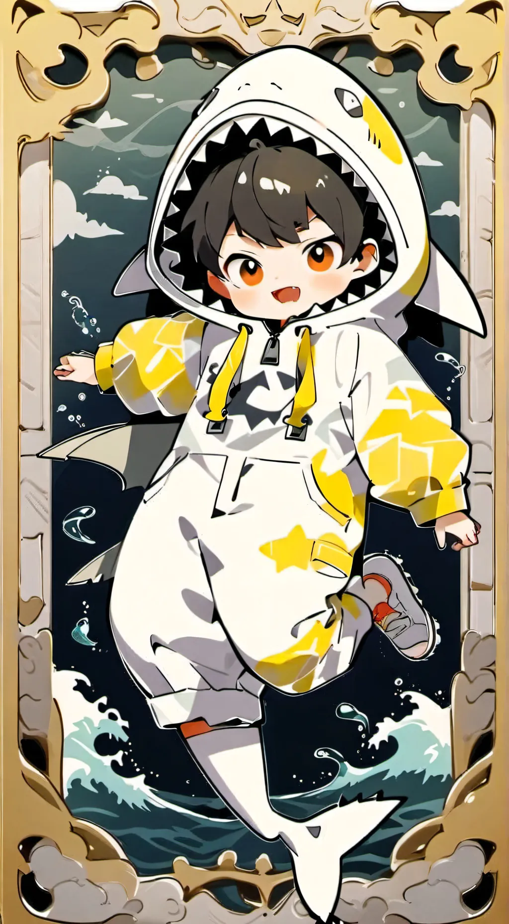 ai character: shark baby 2# background