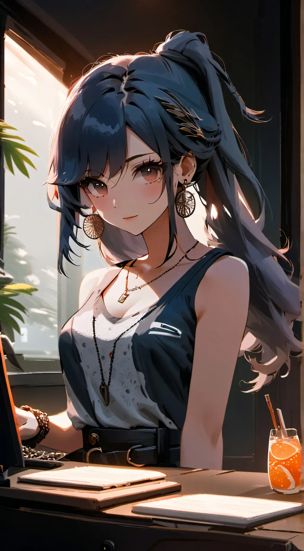 ai character: Luna background