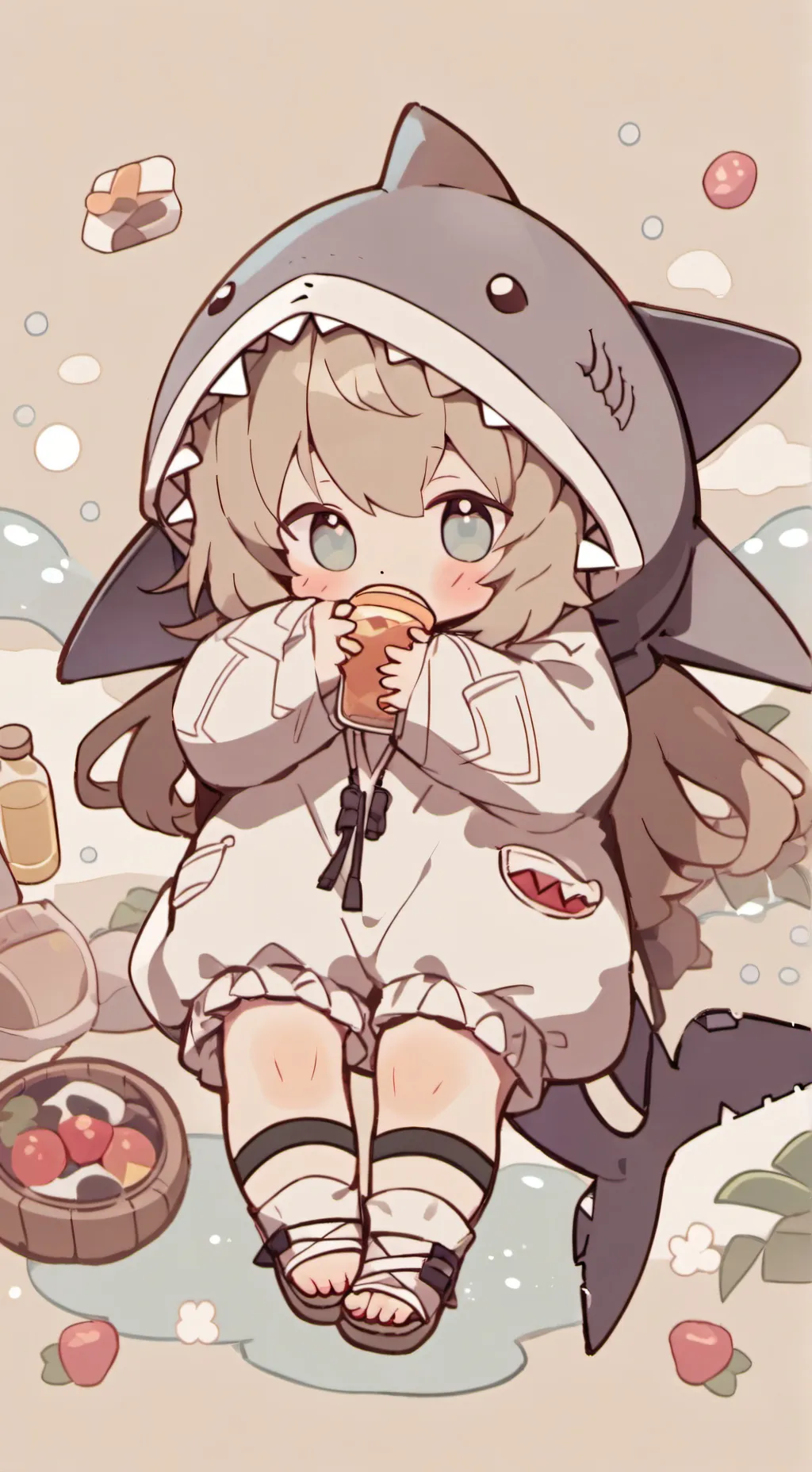 ai character: SHARK BABY 1 background