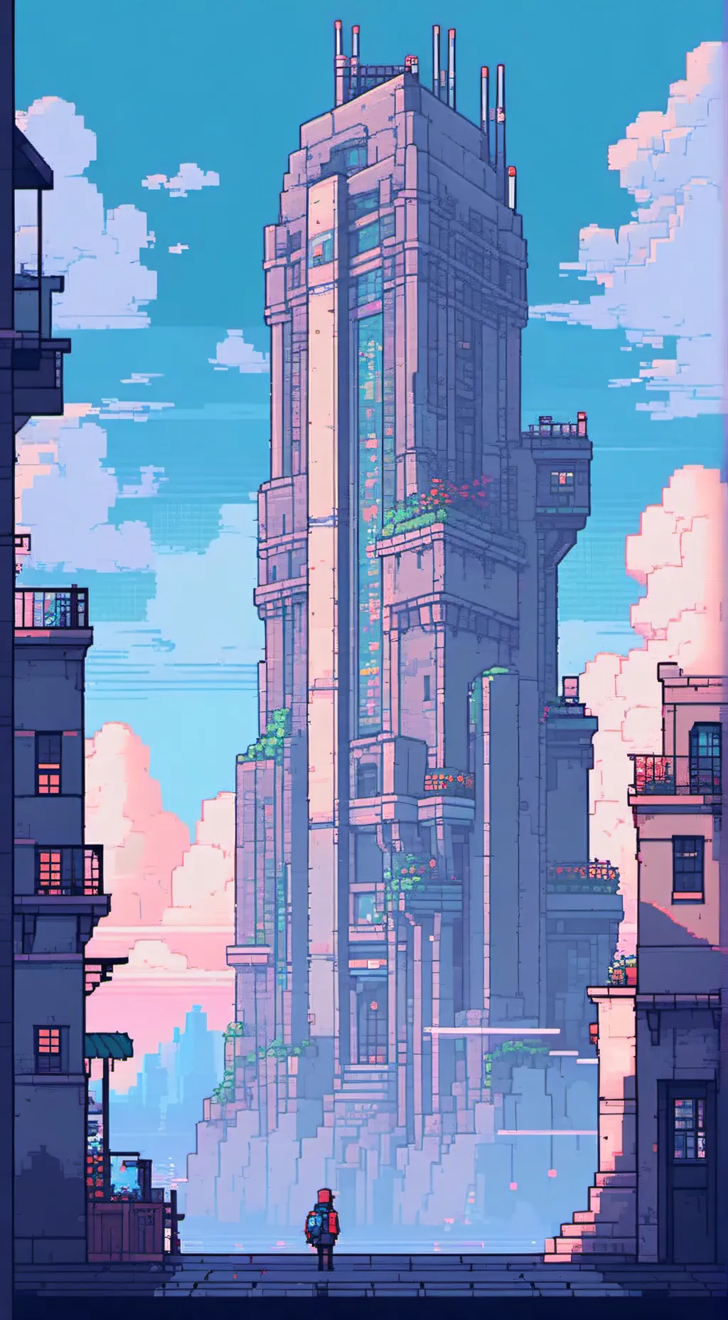 ai character: sky background