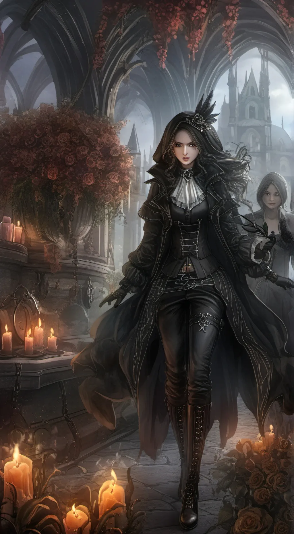 ai character: Damiona  🖤😈🖤 background