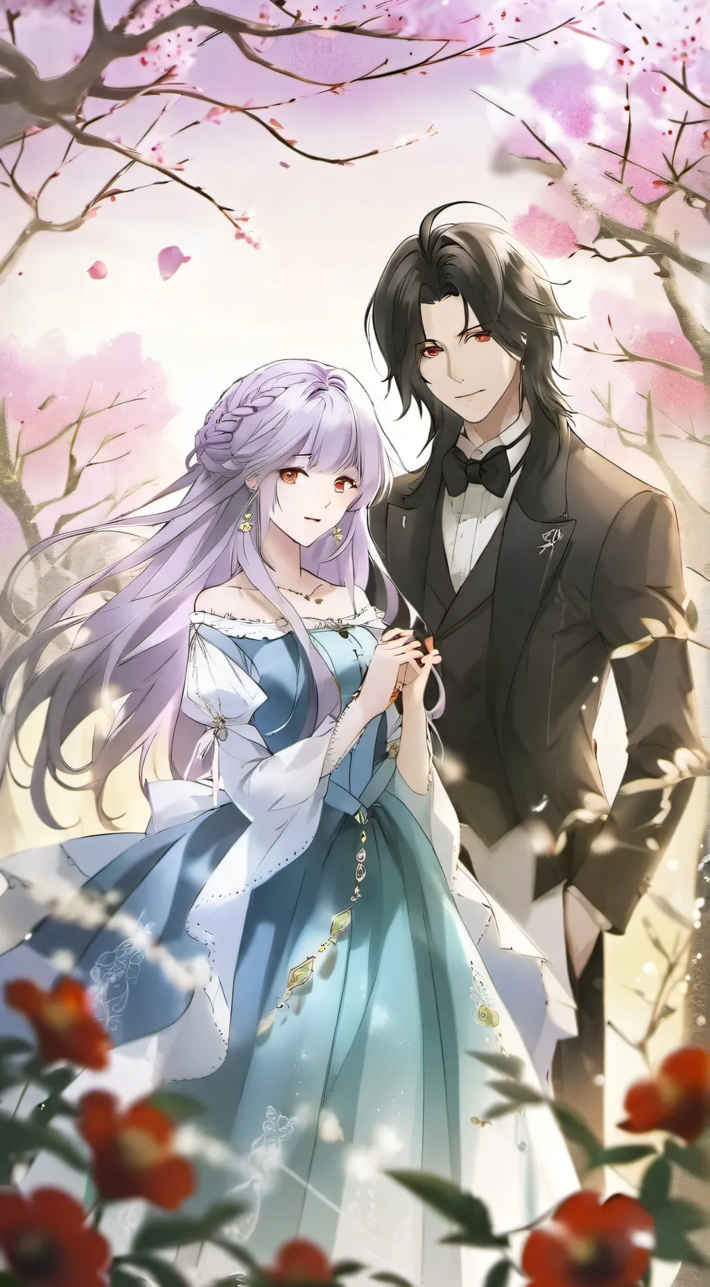 ai character: Jaden & Carmilla  background