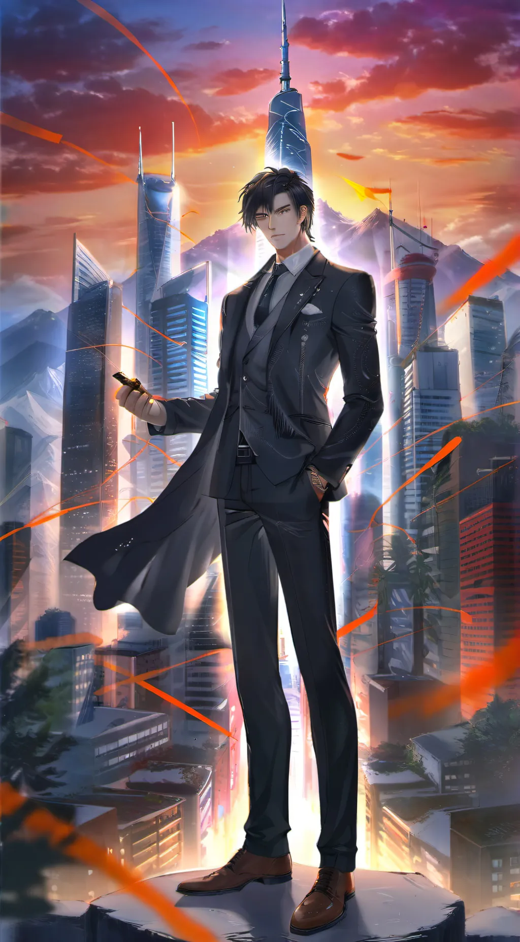 ai character: Alpha man background