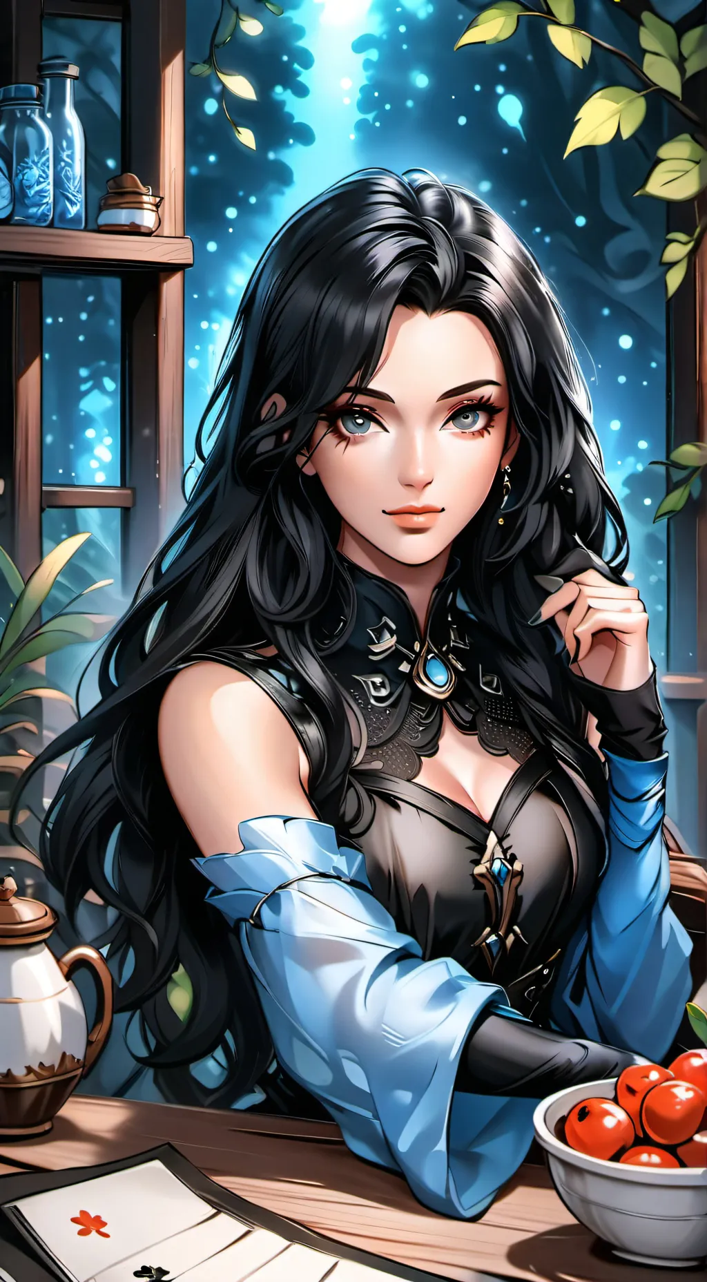 ai character: Violette  background