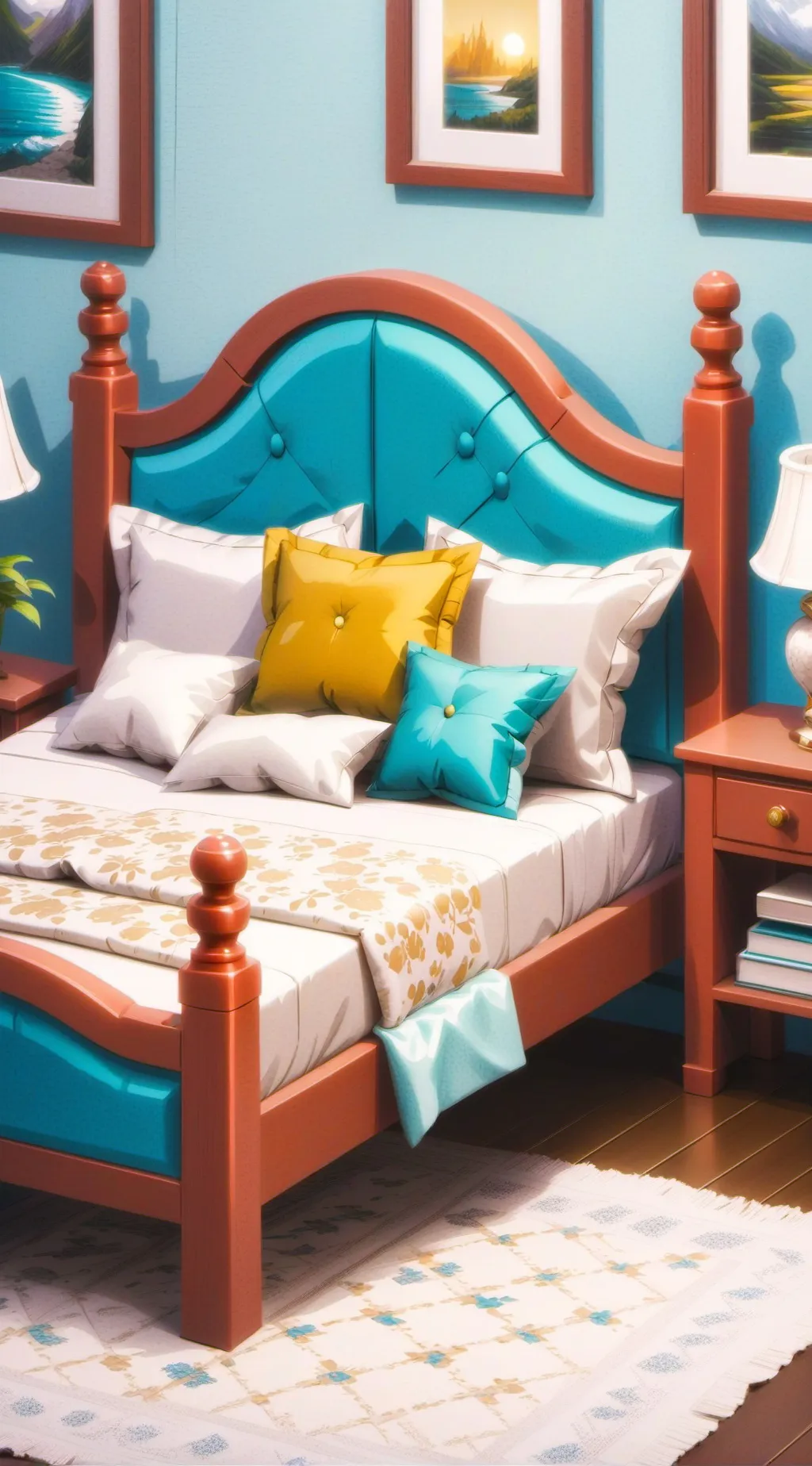 ai character: Sleep over background