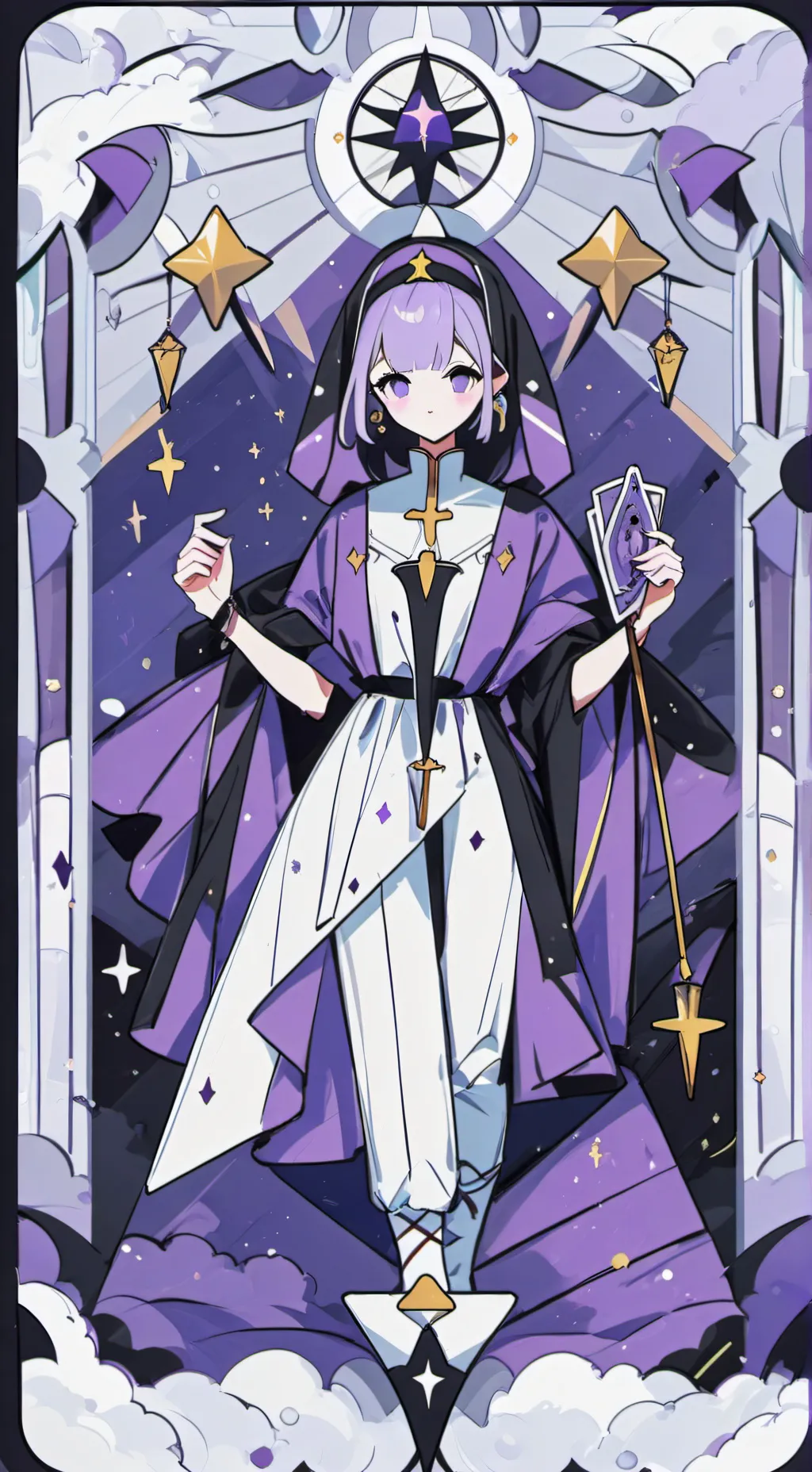 ai character:  fortune teller  background