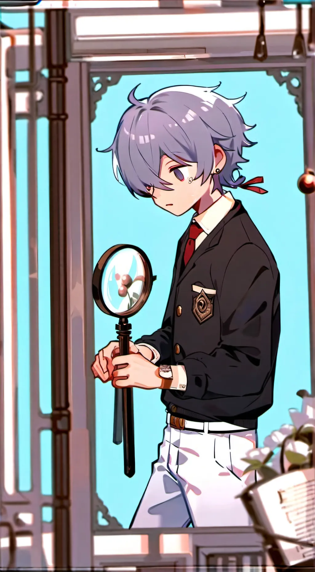 ai character: ⤷ ゛Mystery ˎˊ˗ background