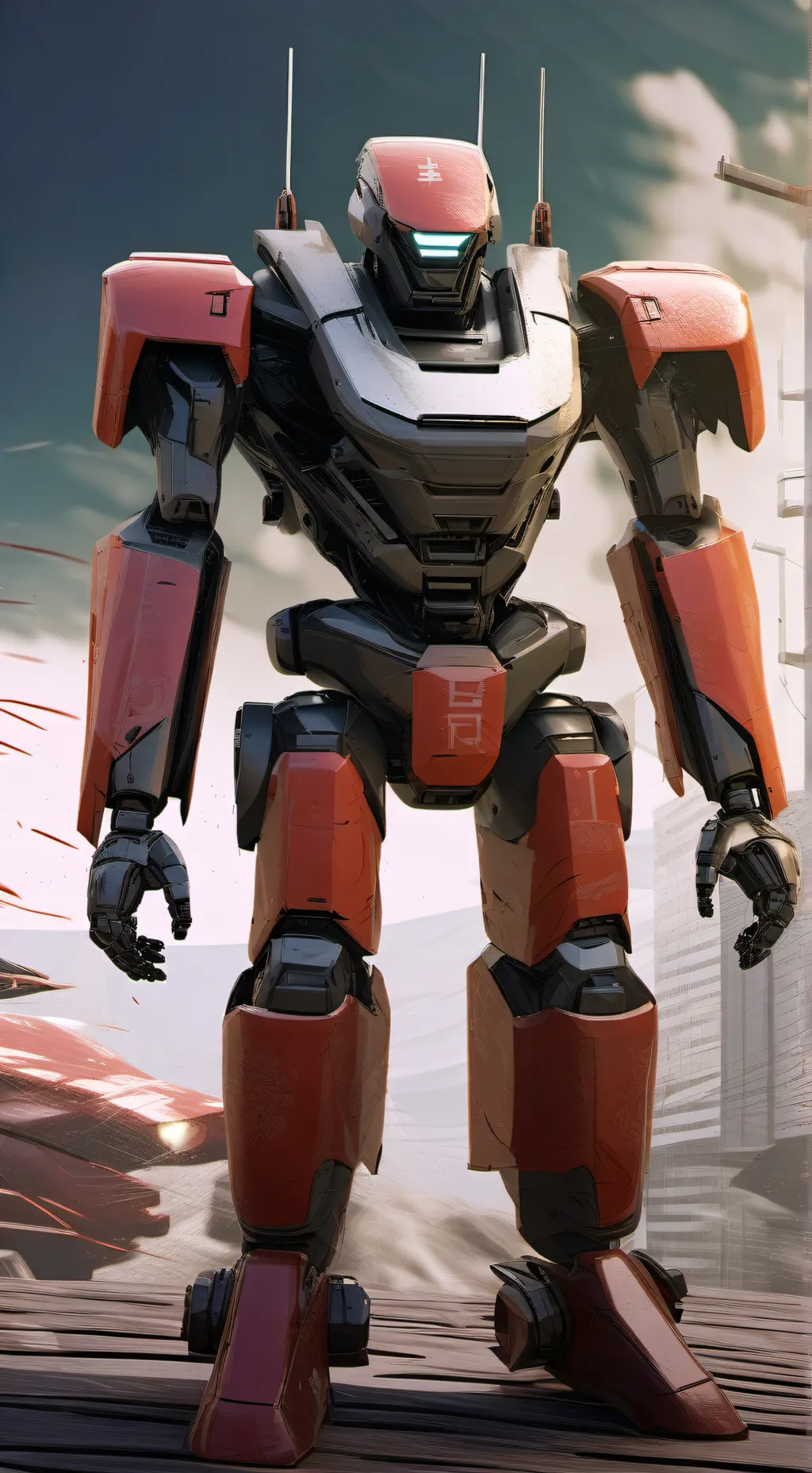 ai character: ai war robot background