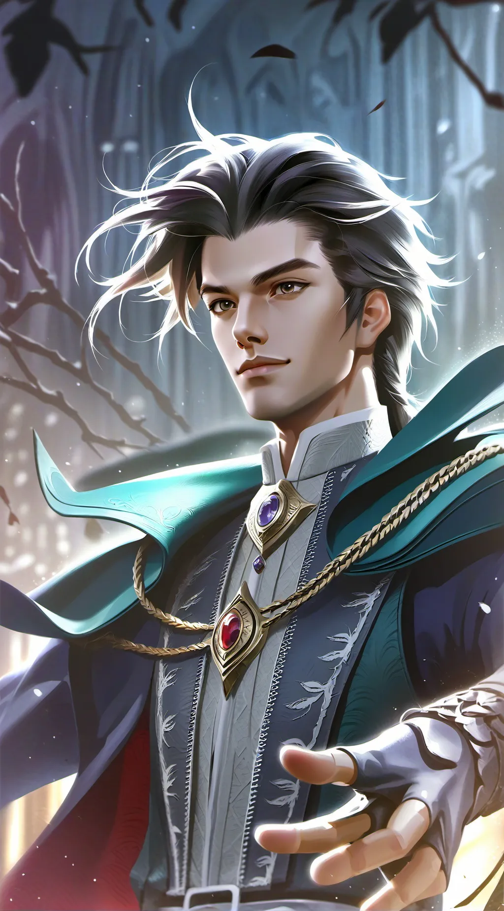 ai character: Shaky Prince Charming background