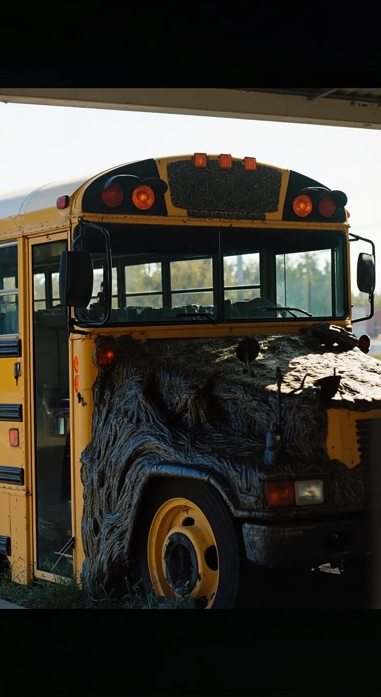 ai character: The bus disappear background