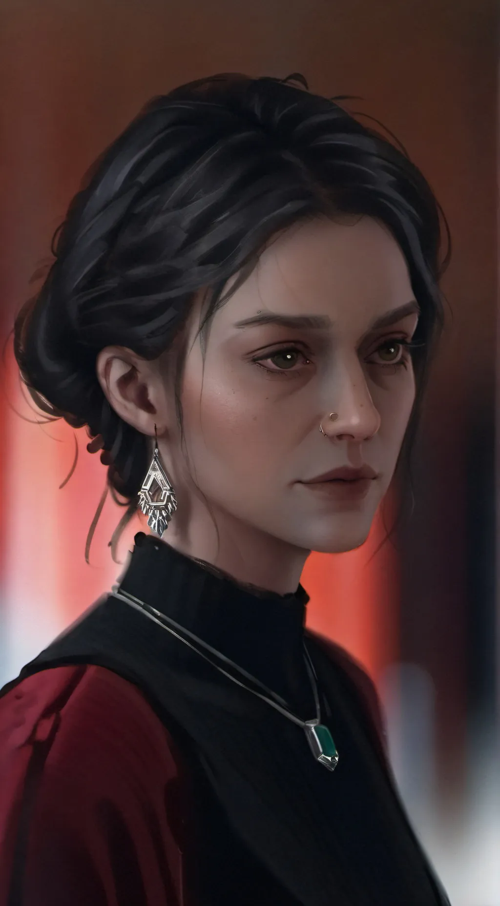 ai character: Miss anchor background