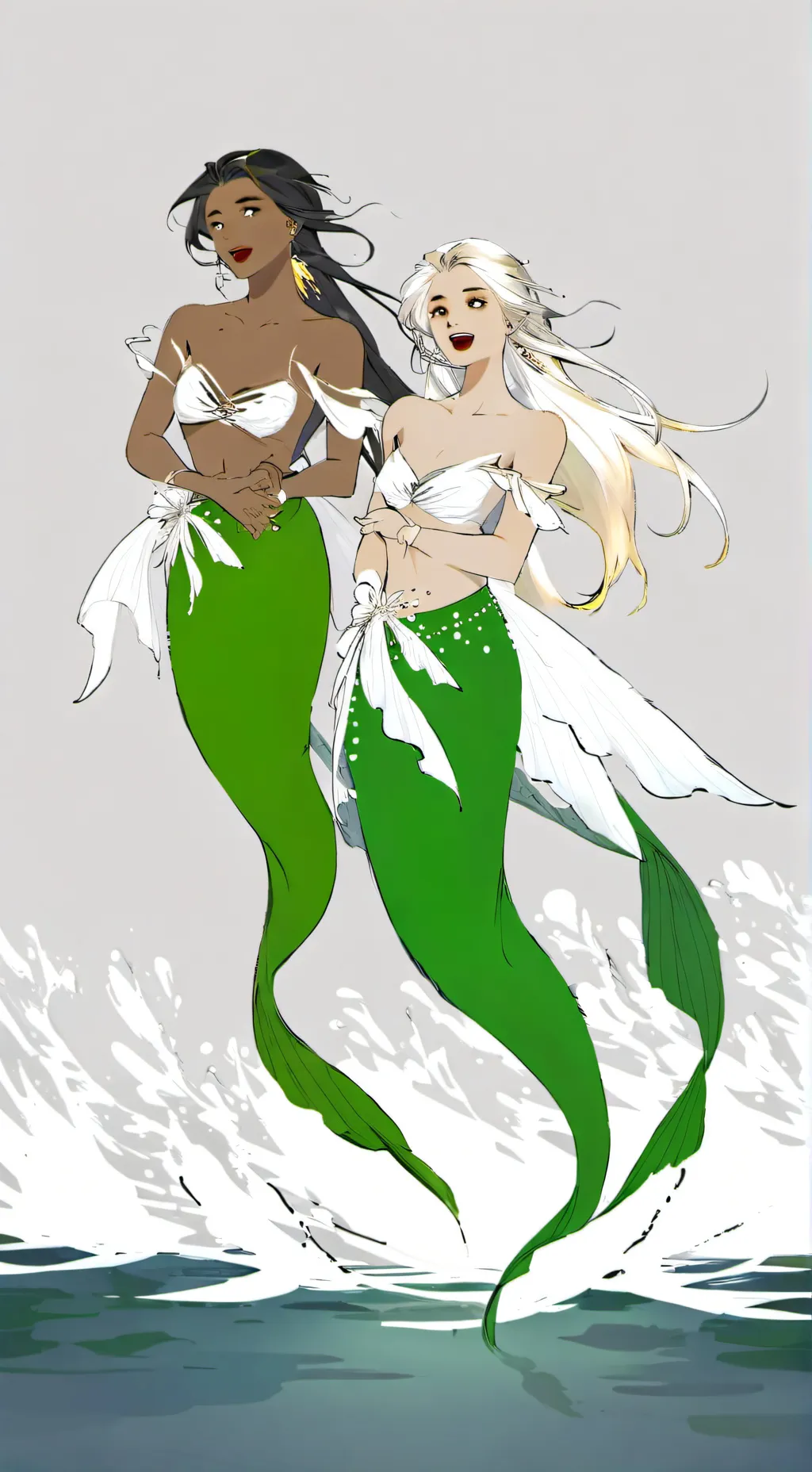 ai character: mermaid Virus 🧜🦠 background