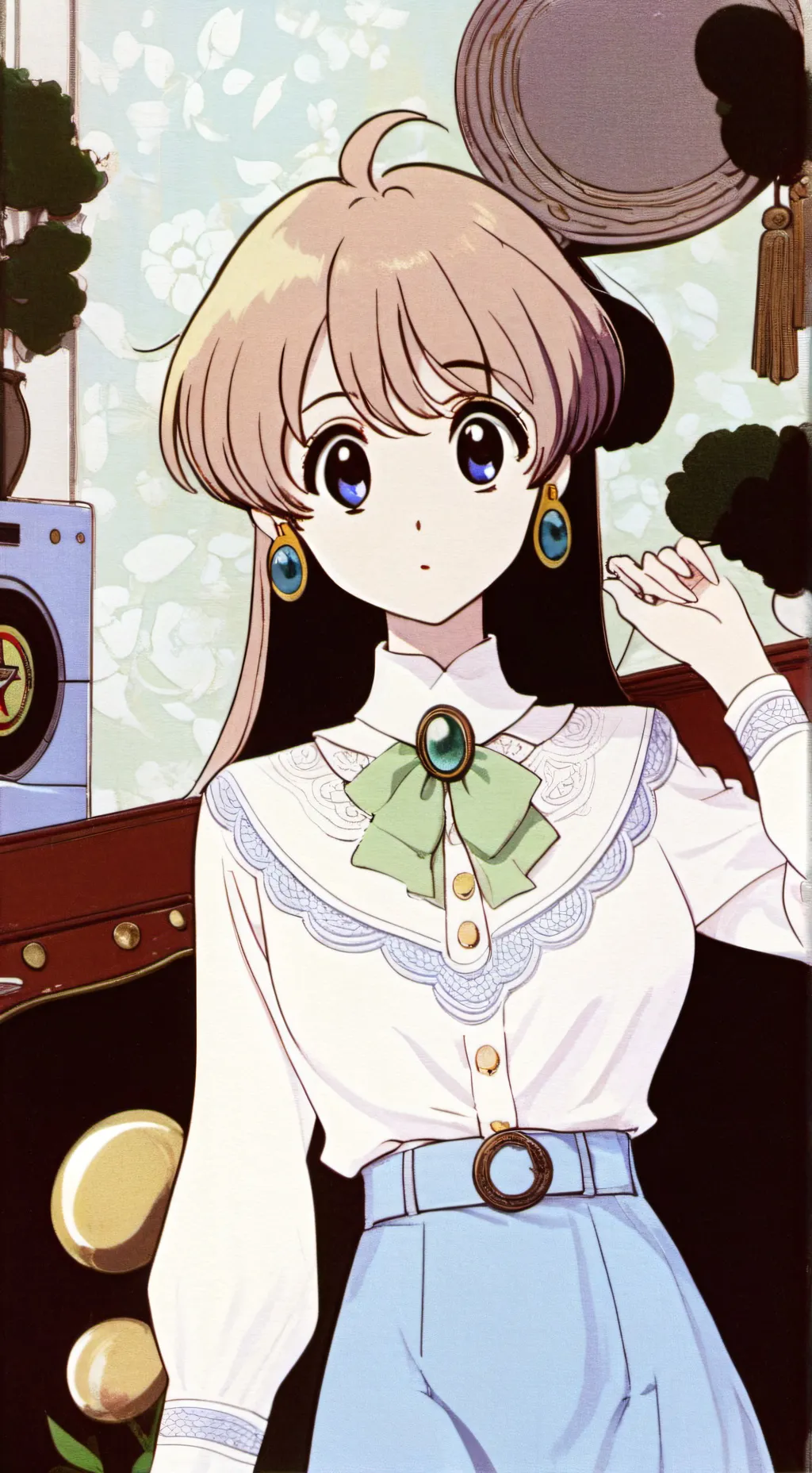 ai character: Scarlet background