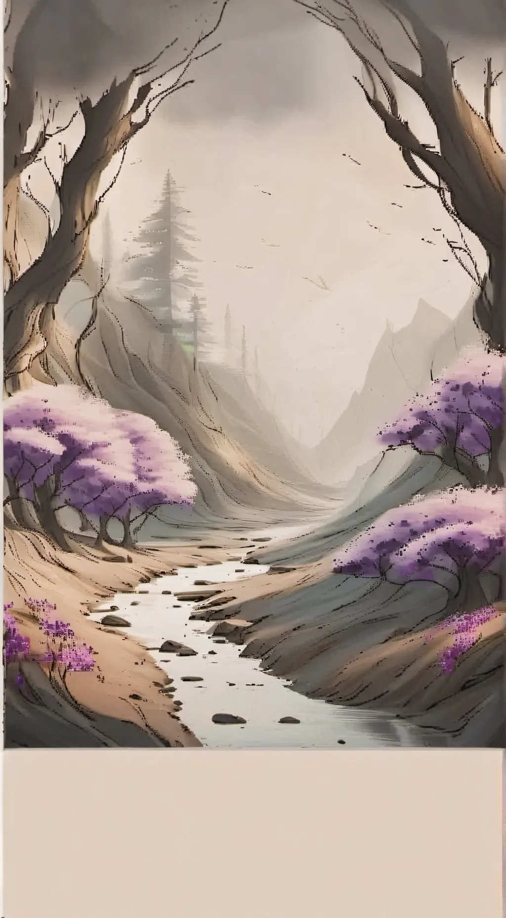 ai character: dying forest background