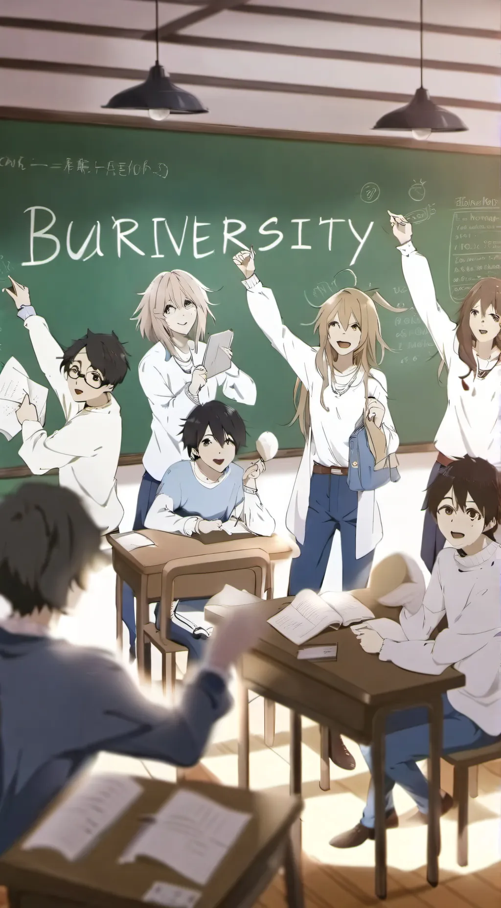 ai character: Burniversity background