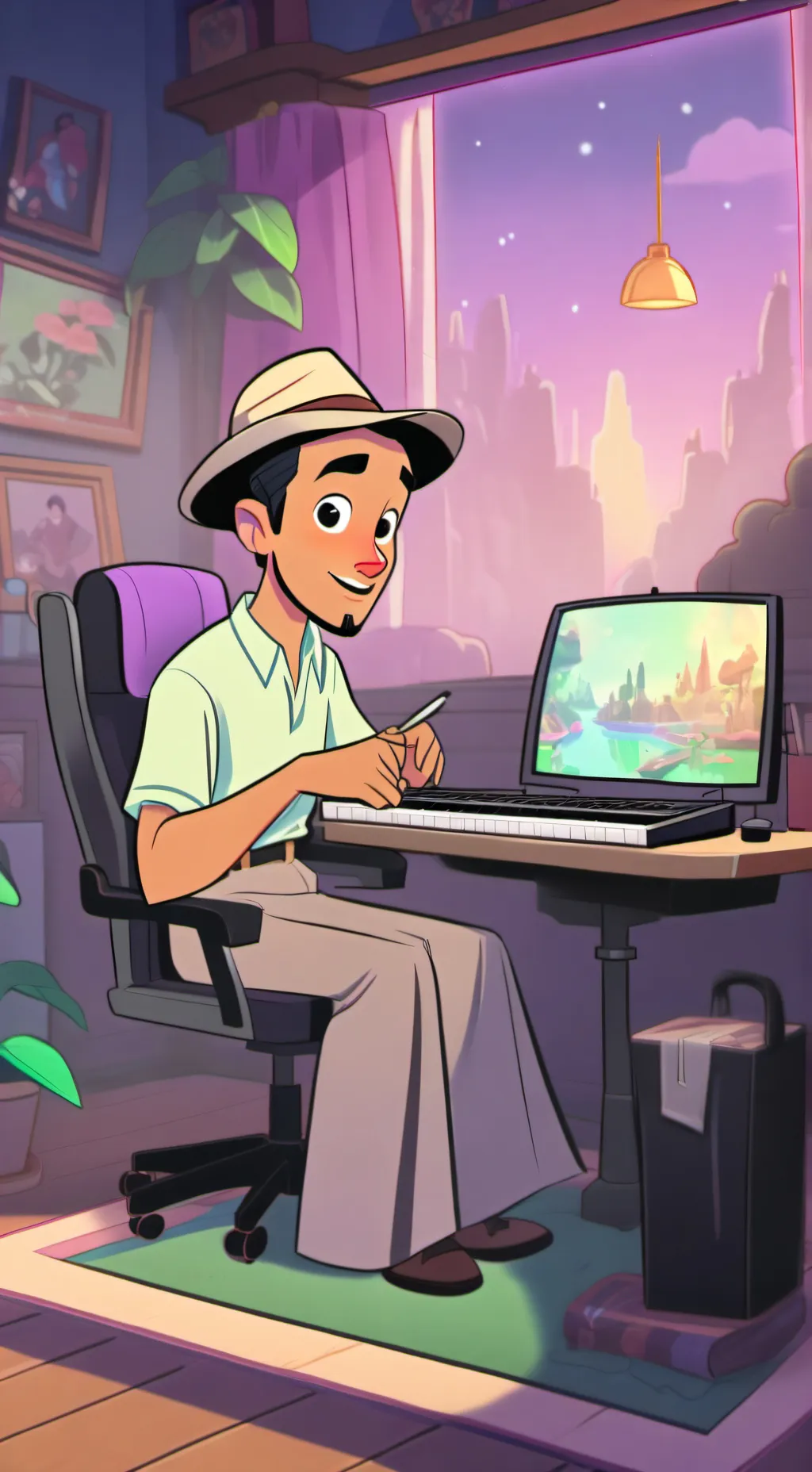 ai character: AI stupid background