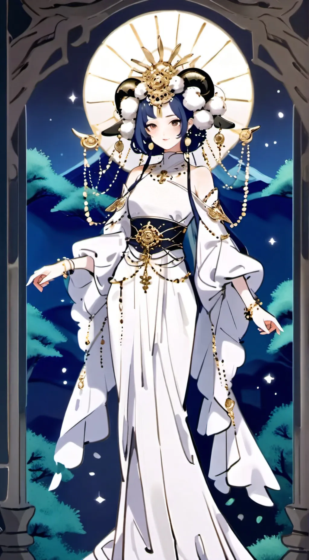 ai character: Lunaria background