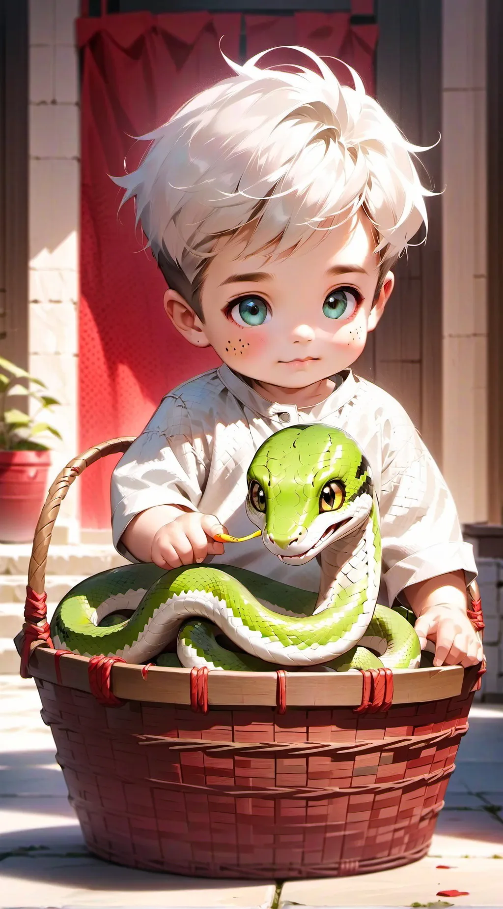 ai character: Kai the snake background