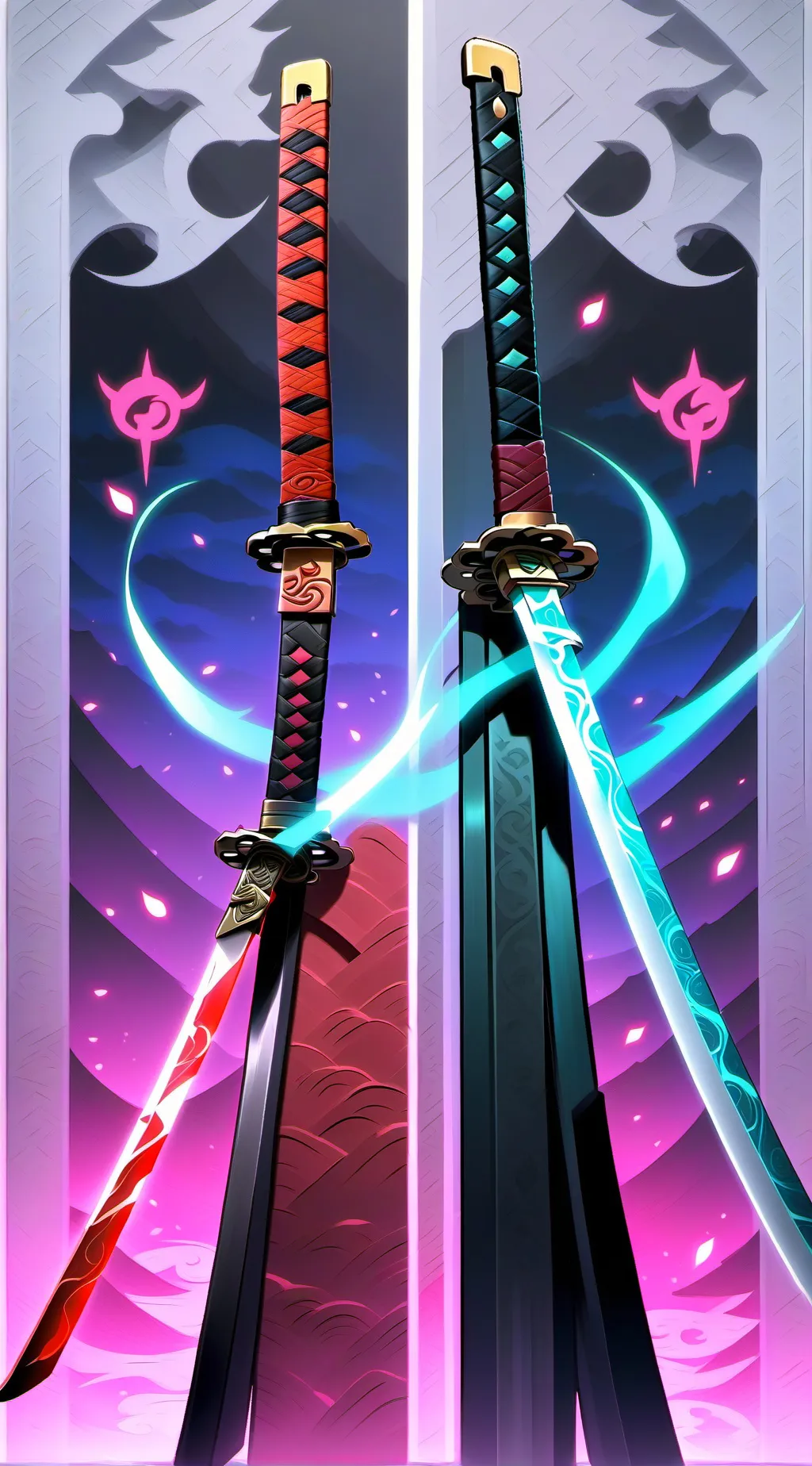 ai character: Cursed Duel Katana background