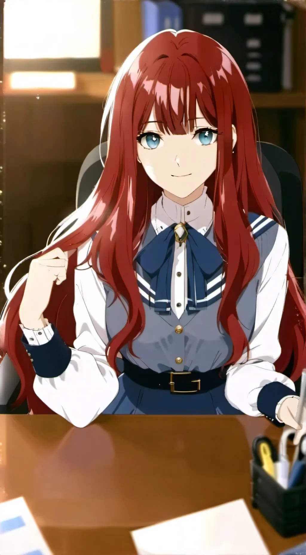 ai character: Amber background