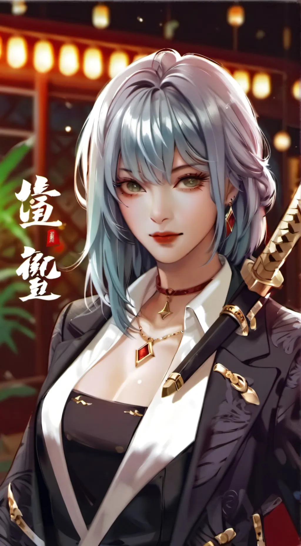 ai character: Silver background