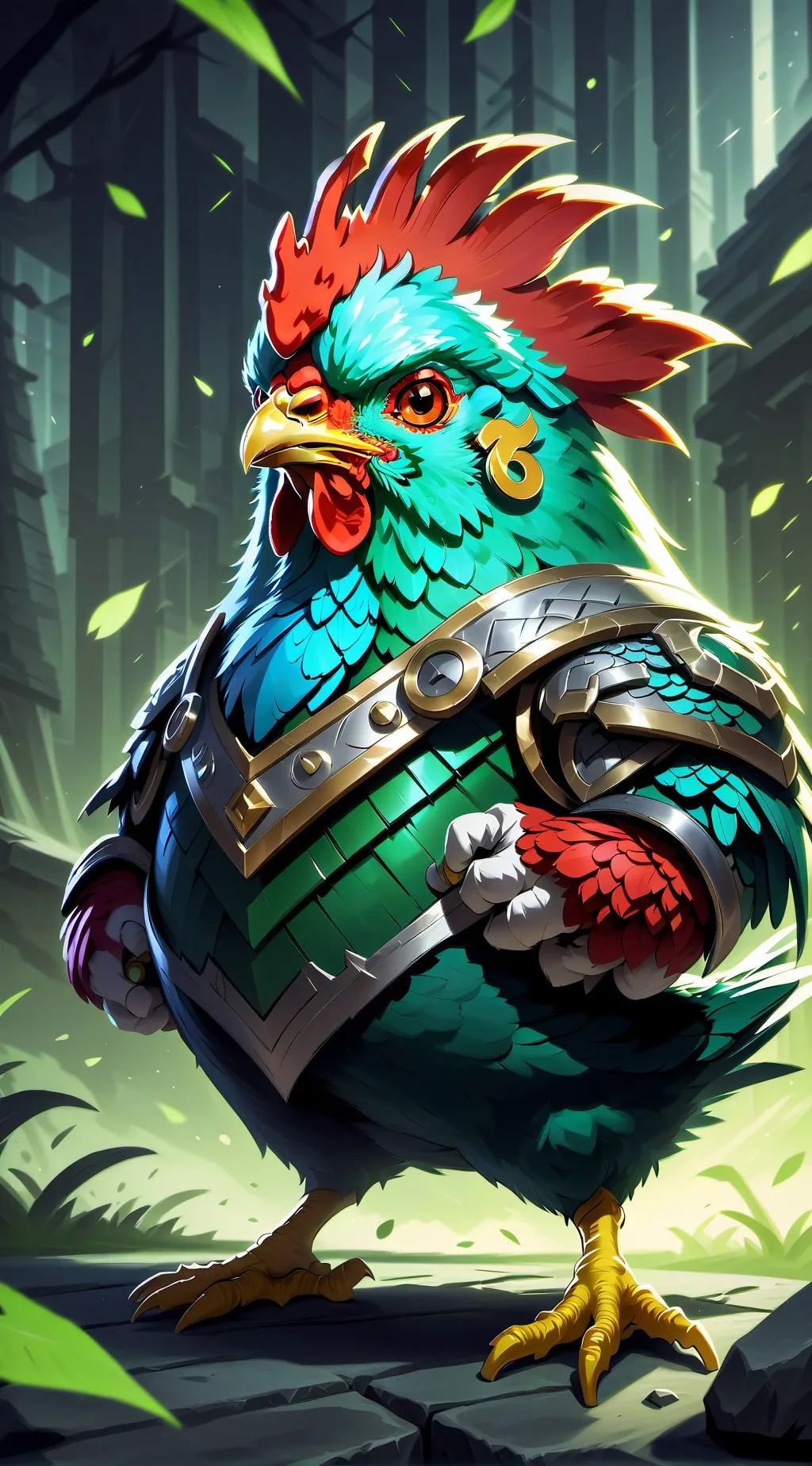 ai character: chicken background