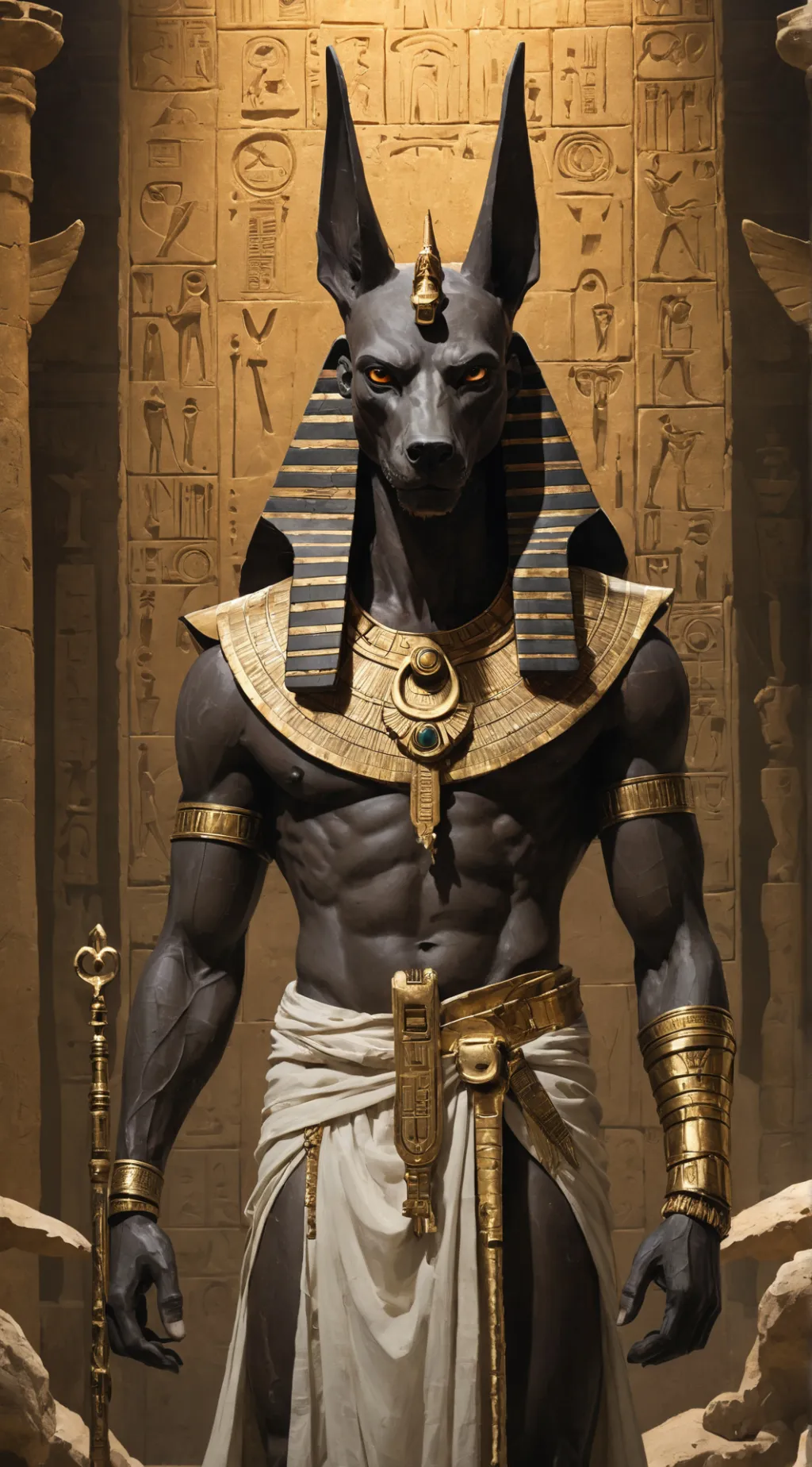 ai character: Anubis background