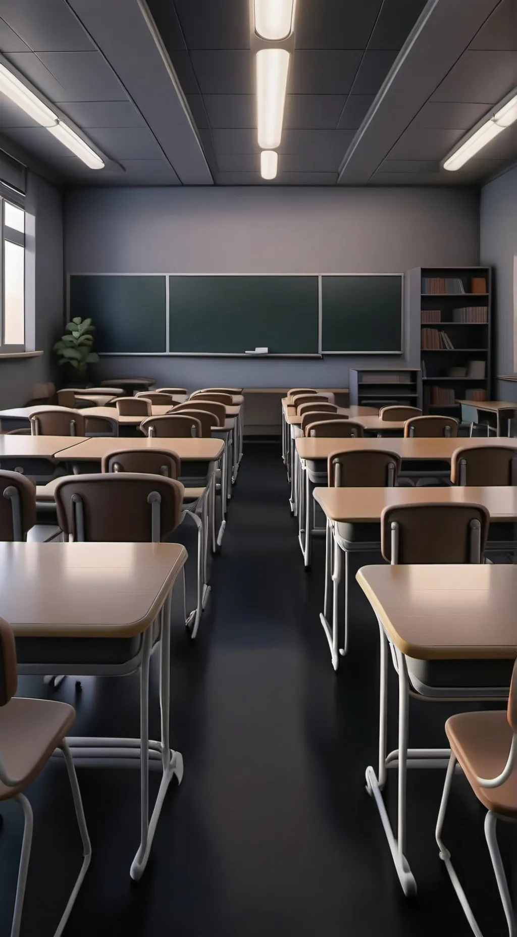 ai character: classroom  background