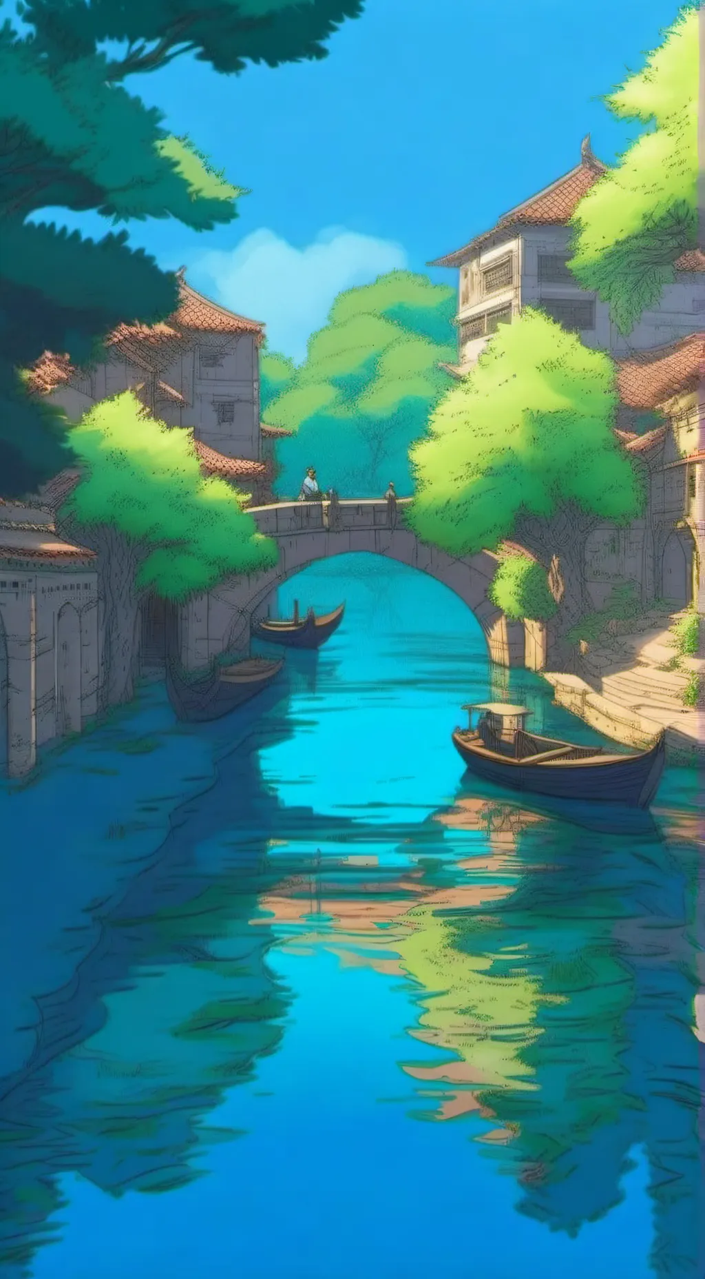 ai character: Dreamcore Forest background