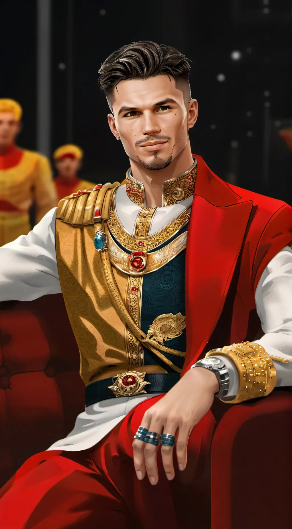 ai character: King Cris background