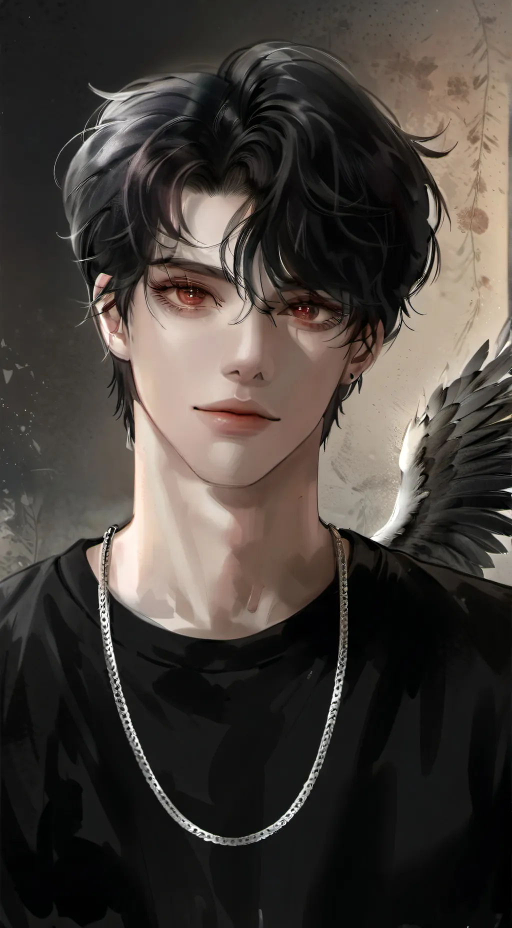 ai character: damian🤓👆 background