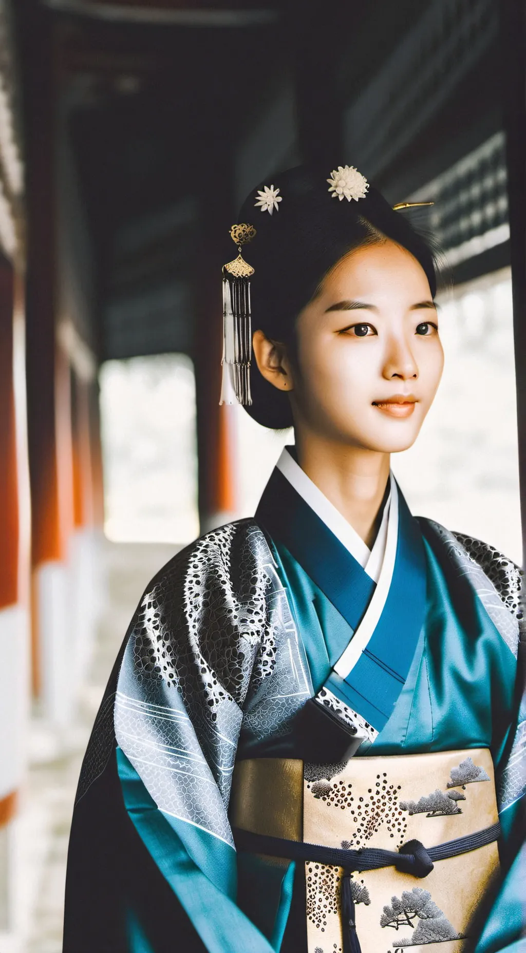 ai character: 여름 (summer)(夏） background