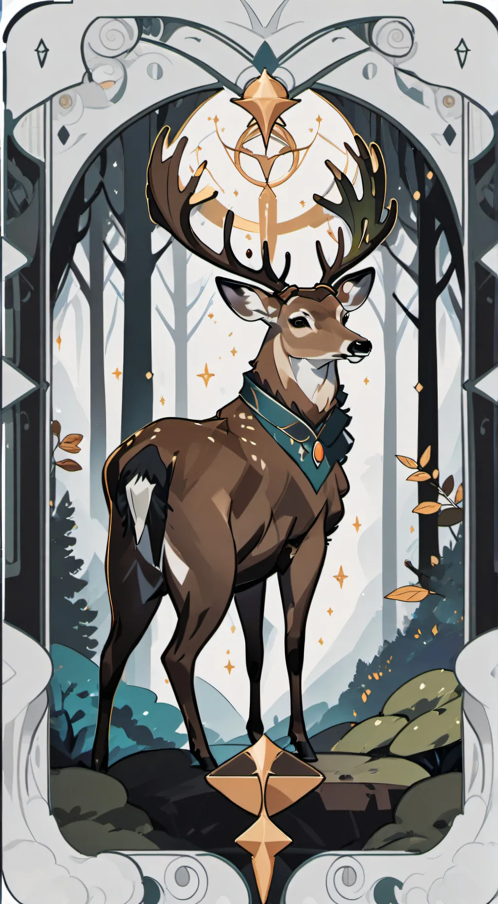 ai character: Deer background