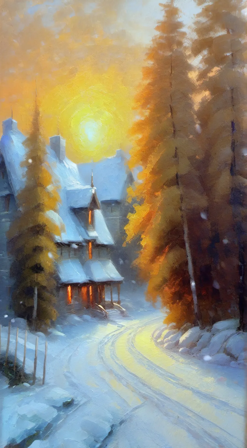 ai character: Klee but Christmas background